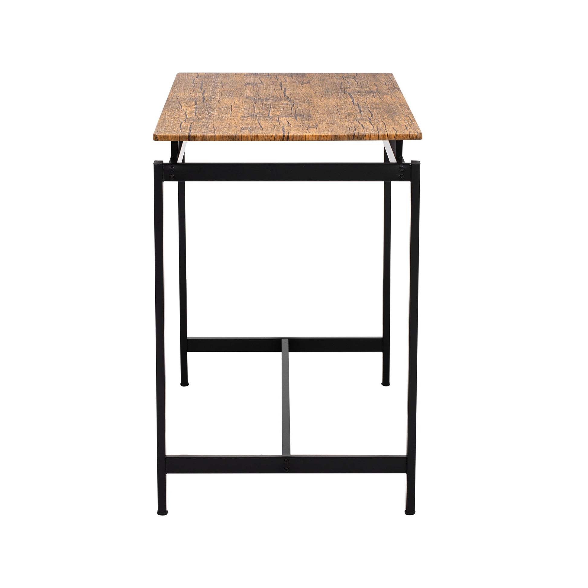 TREXM 5-piece compact bar table with table and stool - modern industrial design brown - Korvel