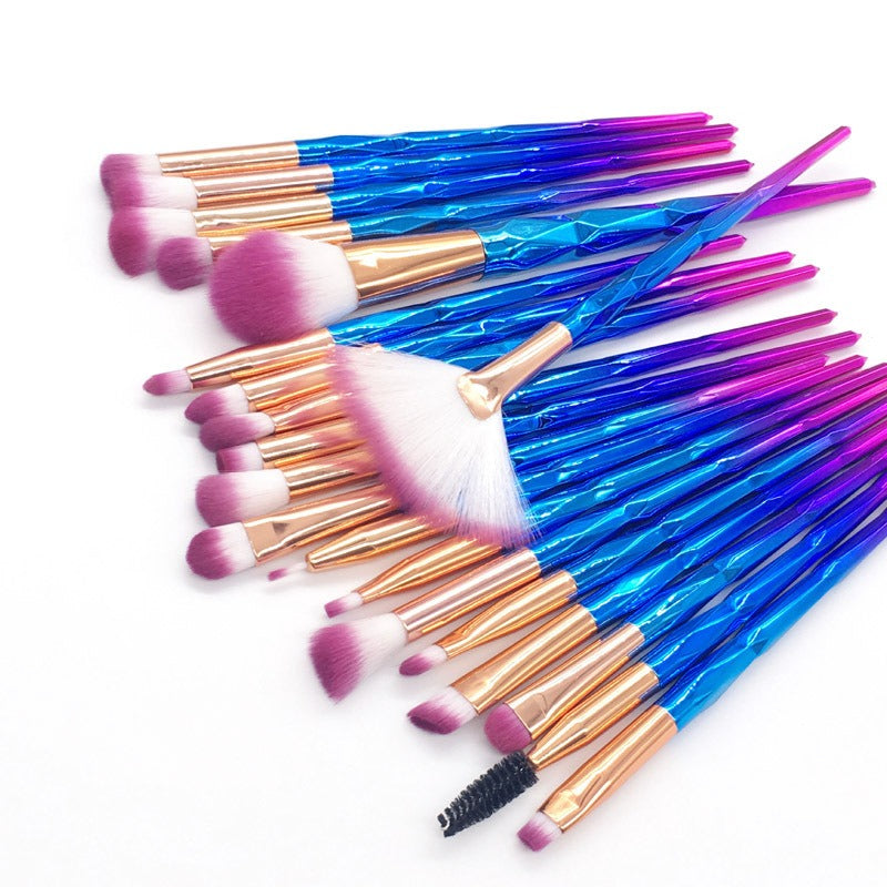 20-Piece Diamond Handle Eye Shadow Makeup Brush Set