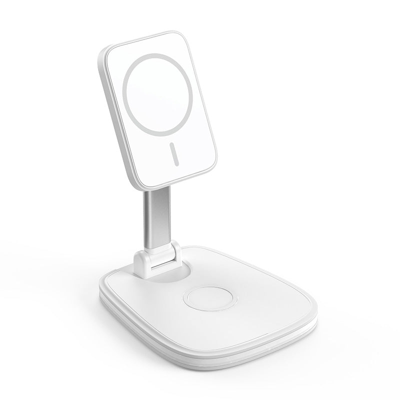 Multi functional wireless charging desktop magnetic bracket suitable for folding wireless chargers for Apple and Huawei phones - Korvel