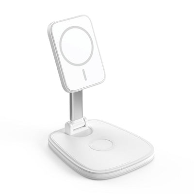 Multi functional wireless charging desktop magnetic bracket suitable for folding wireless chargers for Apple and Huawei phones - Korvel