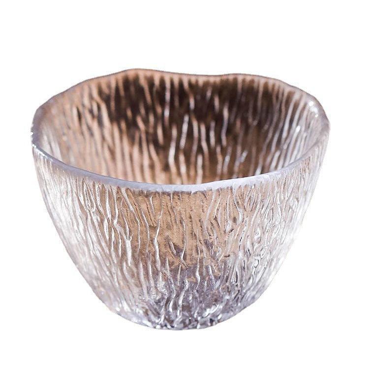 Hammer Patterned Heat-Resistant Glass Tea Cup