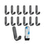 12Pcs Self Adhesive Hooks Heavy Duty Stainless Steel Wall Hooks Waterproof Sticky Hooks Bathroom Hang Towels Keys Coat Bags - Korvel