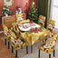 Christmas Waterproof Printed Tablecloth & Chair Cover Set
