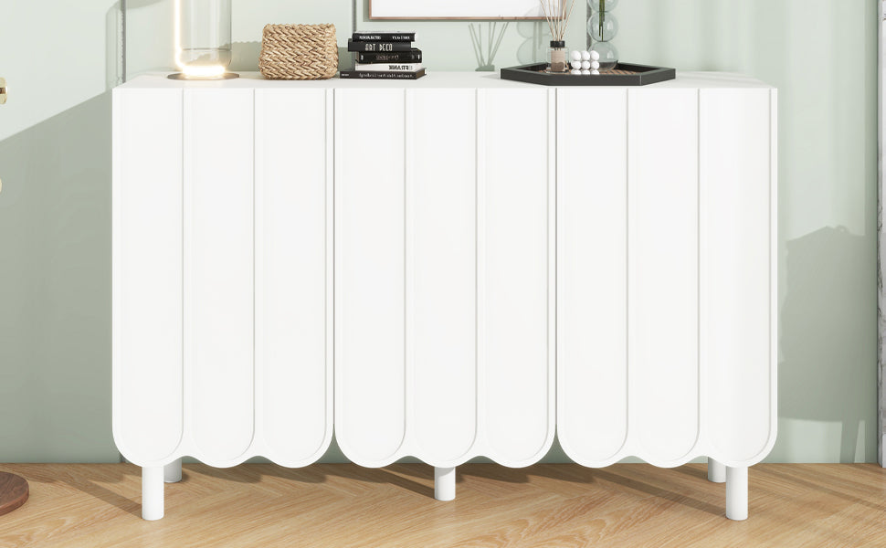 ON-TRANS Cream Style Shoe Cabinet with Adjustable Legs