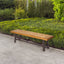 Outdoor Carlisle Benches, Sandblasted Brown + Rustic Metal (Set of 2) - Korvel