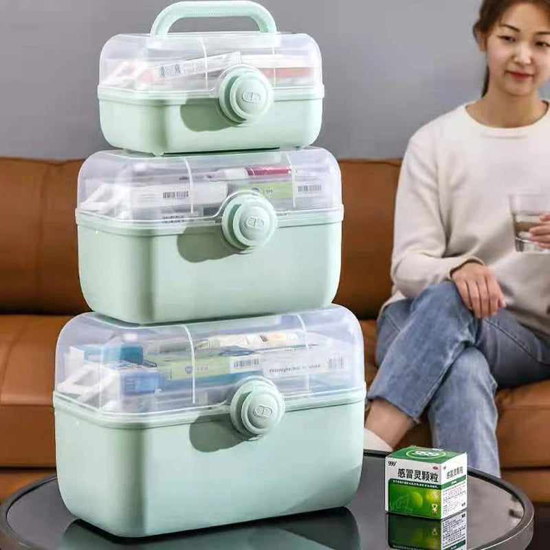 Boîte d'Organisateur de Médicaments Familiale de Grande Capacité