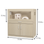 Squirrel cage acrylic panel with independent storage cabinet and wooden guinea pig room with bridge (L 31.50 x W 15.75 x H32.28) - Korvel