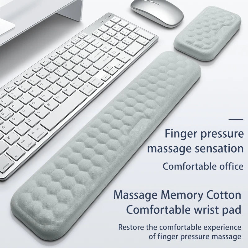 Keyboard mouse wrist rest ergonomic office typing protect relax wrist memory foam mouse pad computer notebook mouse pad - Korvel