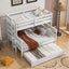 Wood Twin over Full Bunk Bed with Twin Size Trundle  White - Korvel