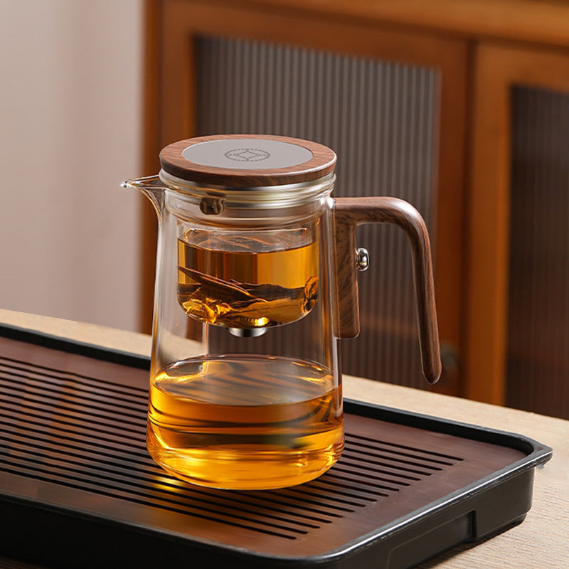 Elegant Heat-Resistant Glass Tea Set with Magnetic Suction