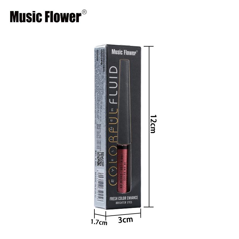 Music Flower Brand 6 Color Shimmer Liquid Eyeliner Pen Brightening Eyes Makeup Eye Liner Pencil Waterproof Quick Drying Eyelid - Korvel