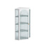 Glass Door Wall Mounted Corner Cabinet with Featuring Four-tier Storage  White - Korvel