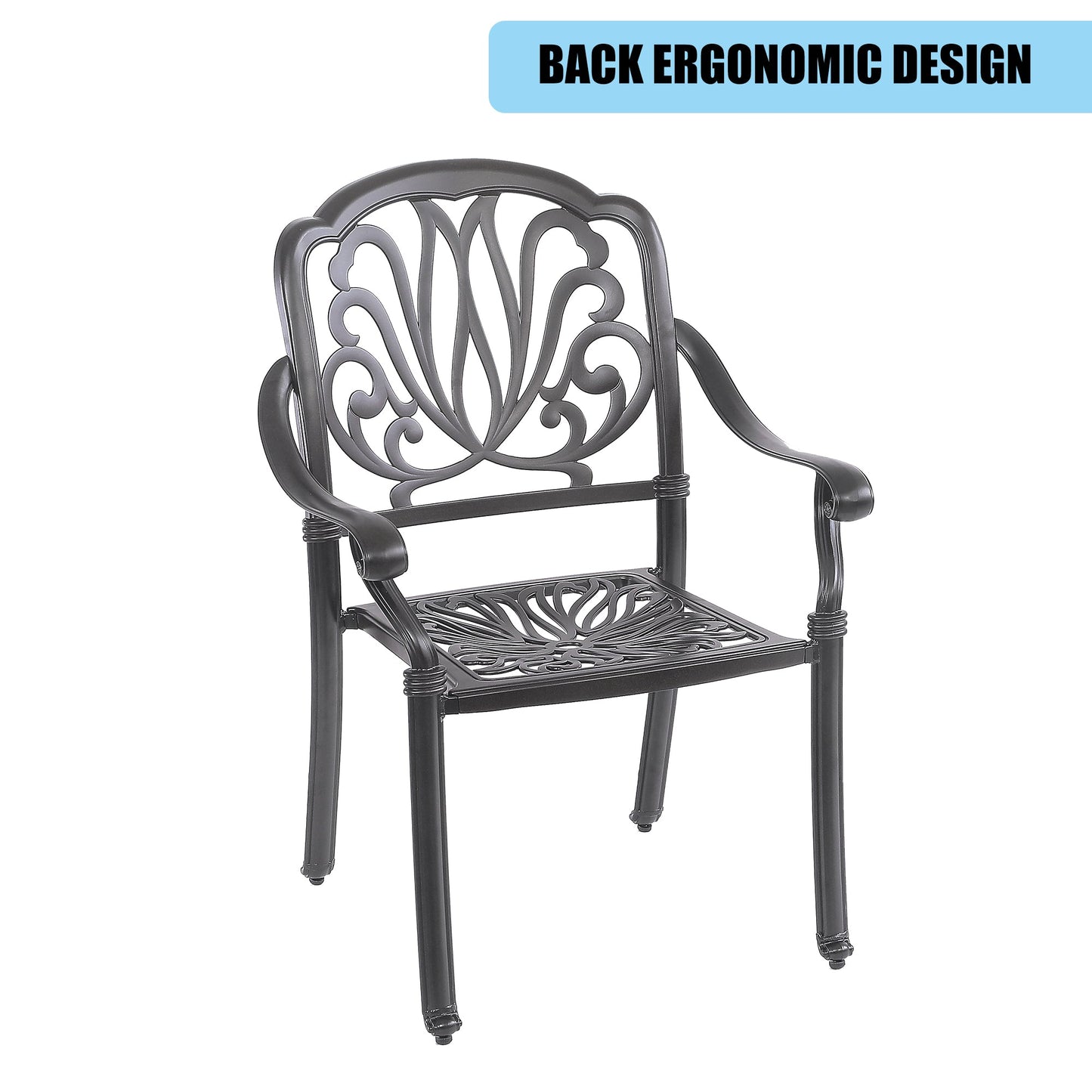 Conjunto de Comedor Exterior de 5 Piezas con Orificio para Sombrilla