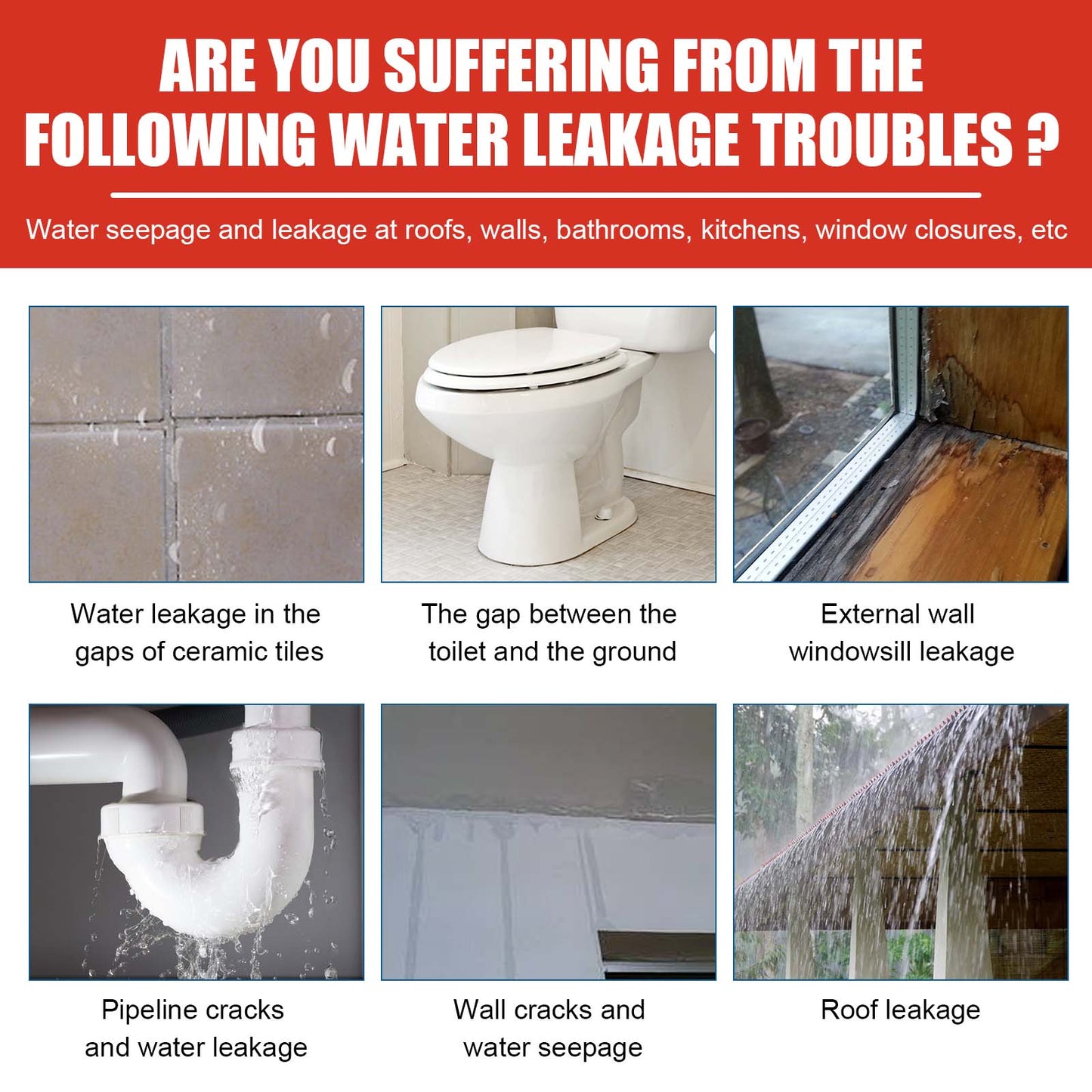 Waterproof Adhesive, Roof Bathroom Kitchen Wall Waterproof Free Smashing Brick Leakproof Paint - Korvel