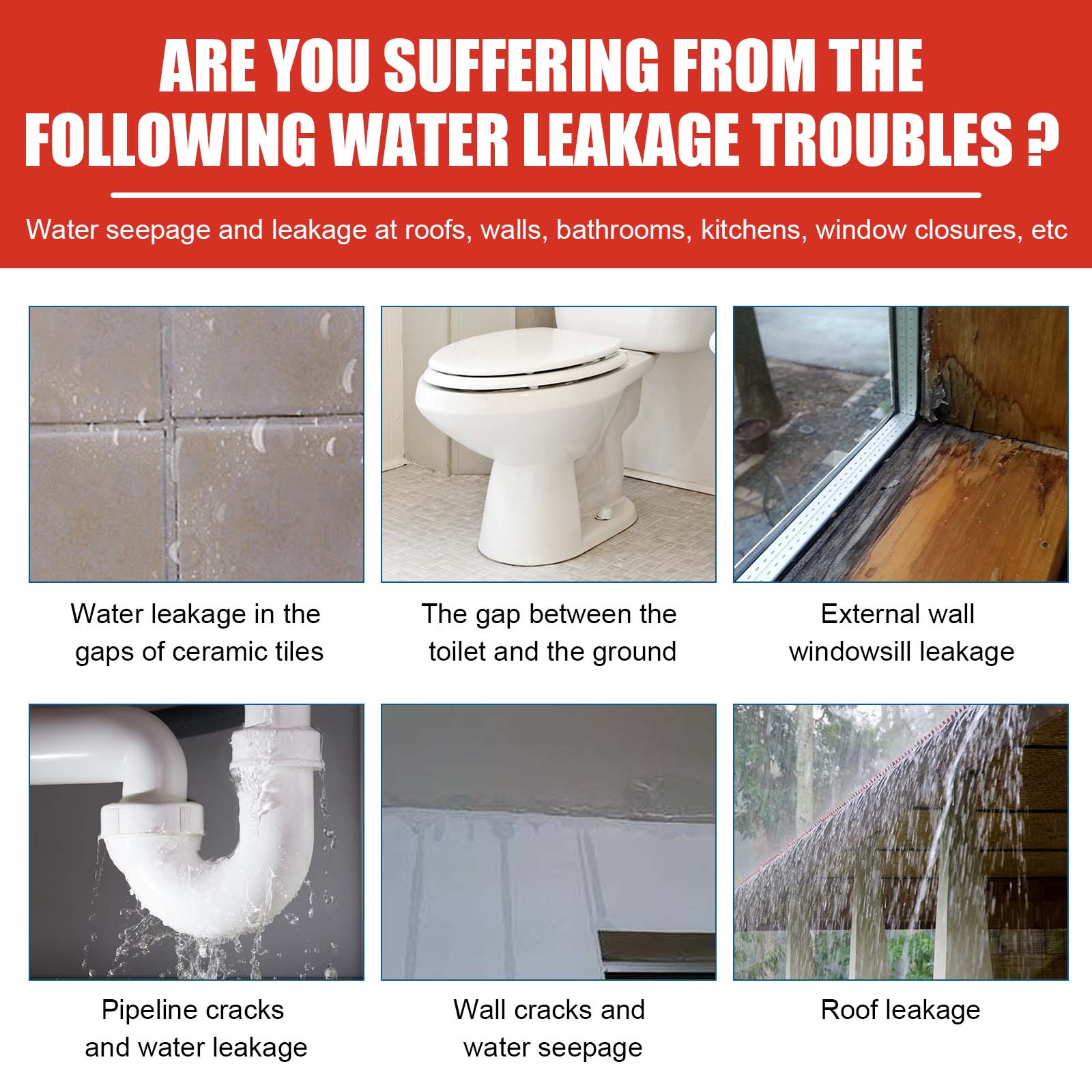 Waterproof Adhesive, Roof Bathroom Kitchen Wall Waterproof Free Smashing Brick Leakproof Paint - Korvel