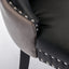 Tufted Solid Wood Contemporary PU and Velvet Upholstered Dining Chair with Wood Legs Nailhead Trim 2-Pcs Set Black+Gray - Korvel