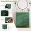 30-Inch Green Bathroom Vanity with Ceramic Sink