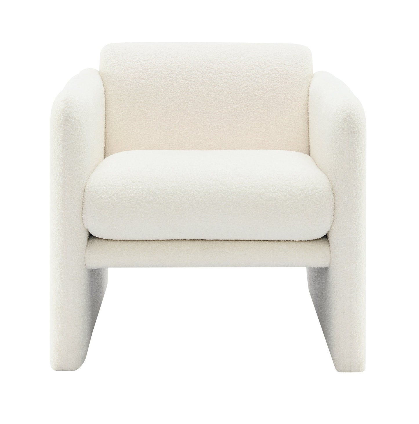 Sofá Blanco Elegante con Reposabrazos Ondulados y Accentos Metálicos