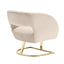 Silla de acento tapizada con botones COOLMORE en beige