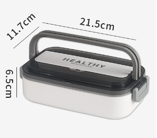 Microwave-heatable 316 stainless steel sealed single-layer compartment insulation lunch box lunch box bento box - Korvel