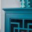60" Teal Blue Sideboard Buffet Table & Storage Cabinet