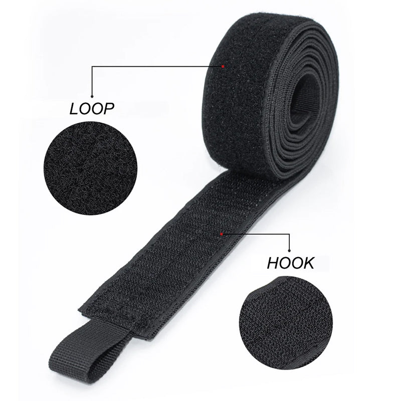Tactical Inner Belt, Duty Nylon Hook - Loop Adjustable Black Waist Belt - Korvel