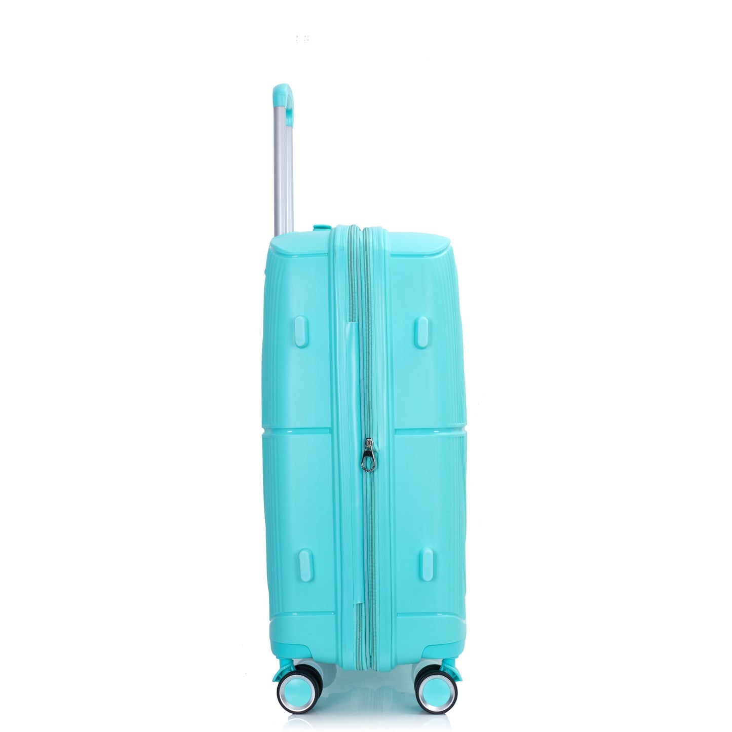 Expandable Hardshell Suitcase Double Spinner Wheels PP Luggage Sets Lightweight Durable 3-Piece Set (20/24/28) , Lake Blue - Korvel