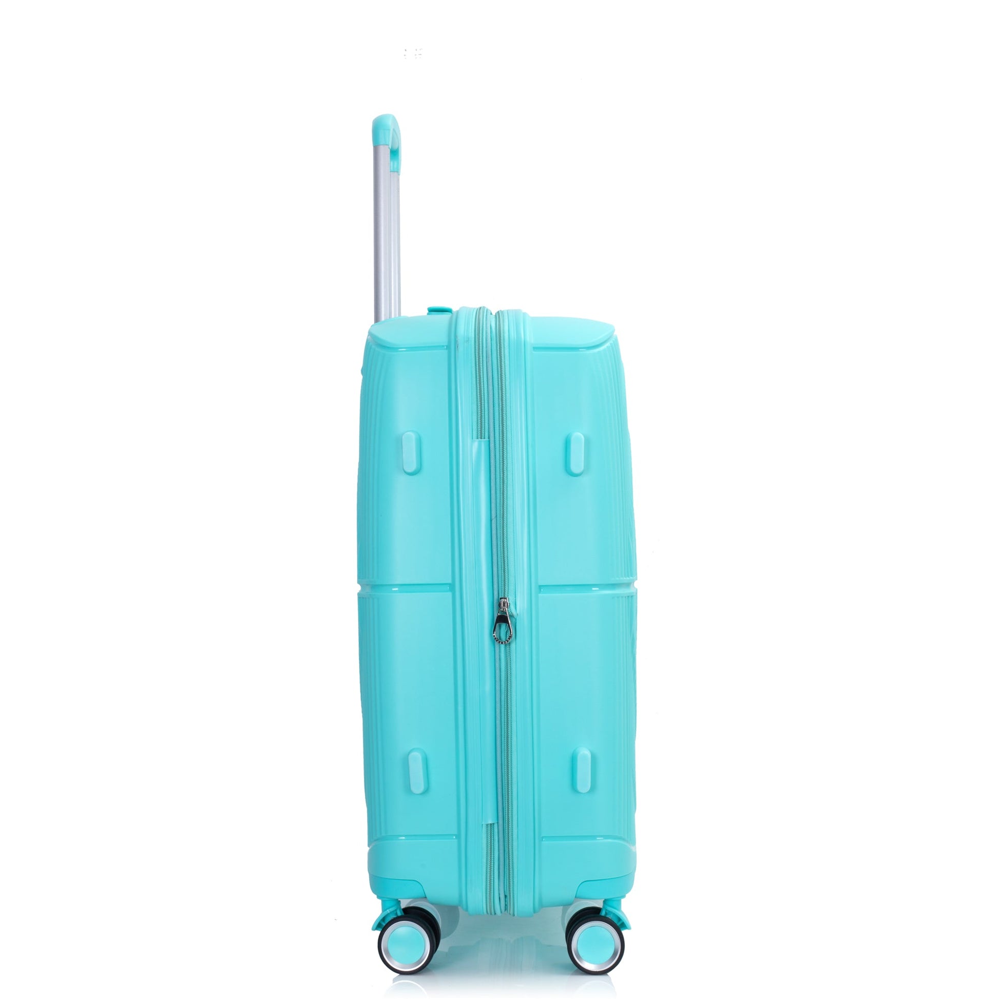 Expandable Hardshell Suitcase Double Spinner Wheels PP Luggage Sets Lightweight Durable 3-Piece Set (20/24/28) , Lake Blue - Korvel