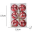 Vibrant Glitter Christmas Balls - Set of 6