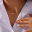 Collier Pendentif en Acier Titane Plaqué Or en Forme de Nœud