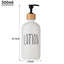 Distributeur de savon en verre élégant 500ml Boston avec capuchon en bois