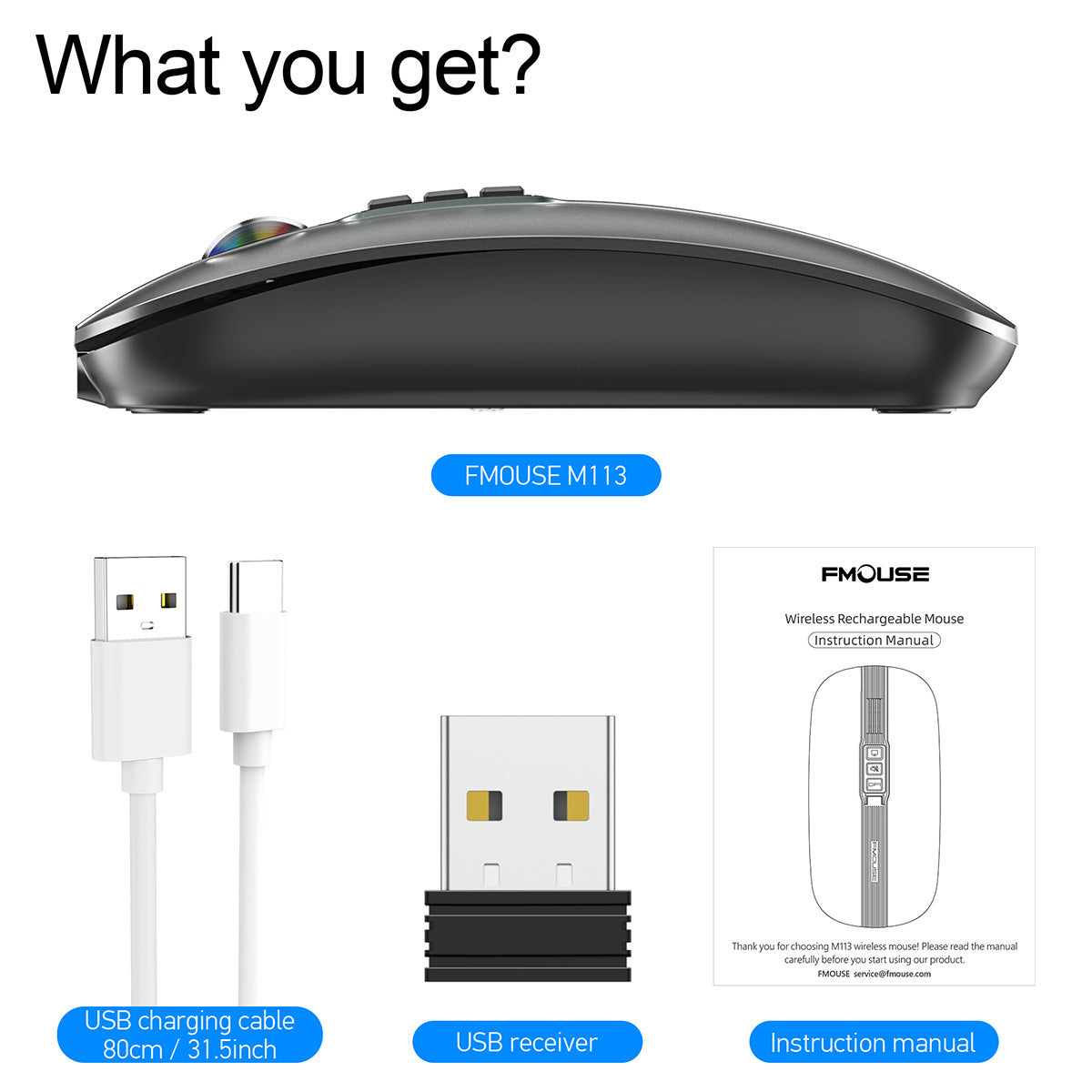 Wireless Mouse Bluetooth Dual Mode 2.4G/BT5.1 Silent Mouse 2400DPI PC Notebook Business Office - Korvel