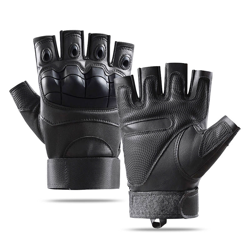 Tactical half-finger gloves men's soft shell protective microfiber special forces military fans sports cycling outdoor - Korvel