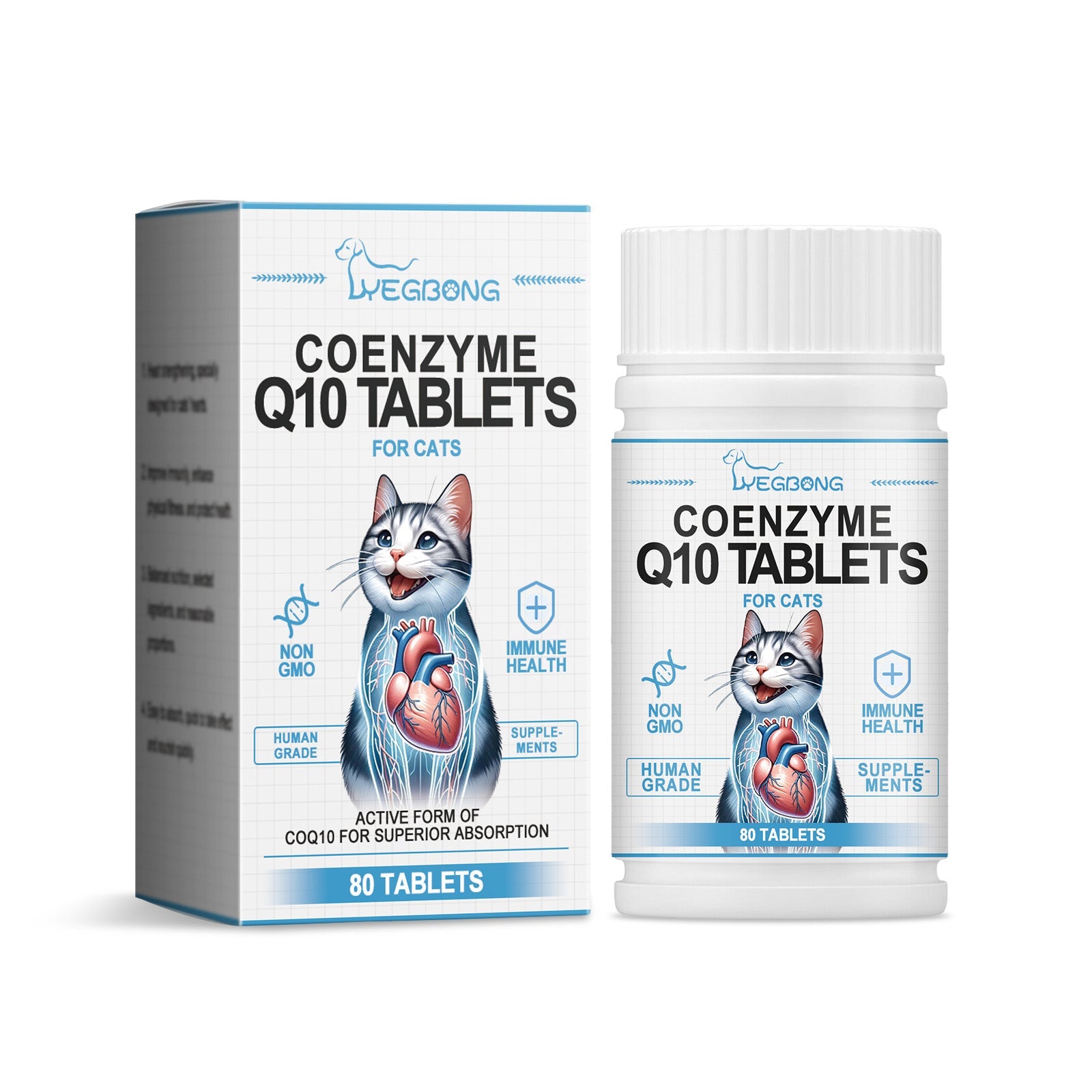 Cats Protect Health And Vitality With Coenzyme Tablets Coenzyme Q10 For Cats To Absorb Nutritional Supplements - Korvel