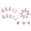 Finished manicure patches, wearable nails, drop-shaped manicure patches, contrasting color combinations - Korvel