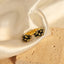 Black Panther Diamond Set Enamel Glazed Open Ring