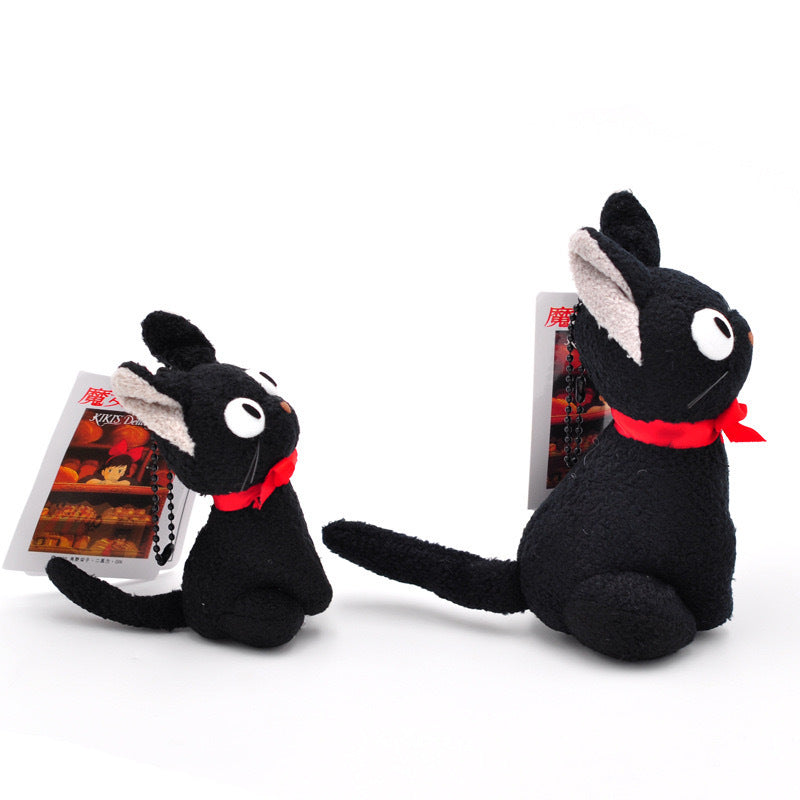 Livraison à domicile de la sorcière : Poupée pendentif en peluche petit chat noir