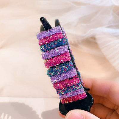 New Colorful Rainbow Hair Claws For Women Girls Hair Holder Clip Sweet Headband Hair Style Make Hairpin Fashion Hair Accessories - Korvel