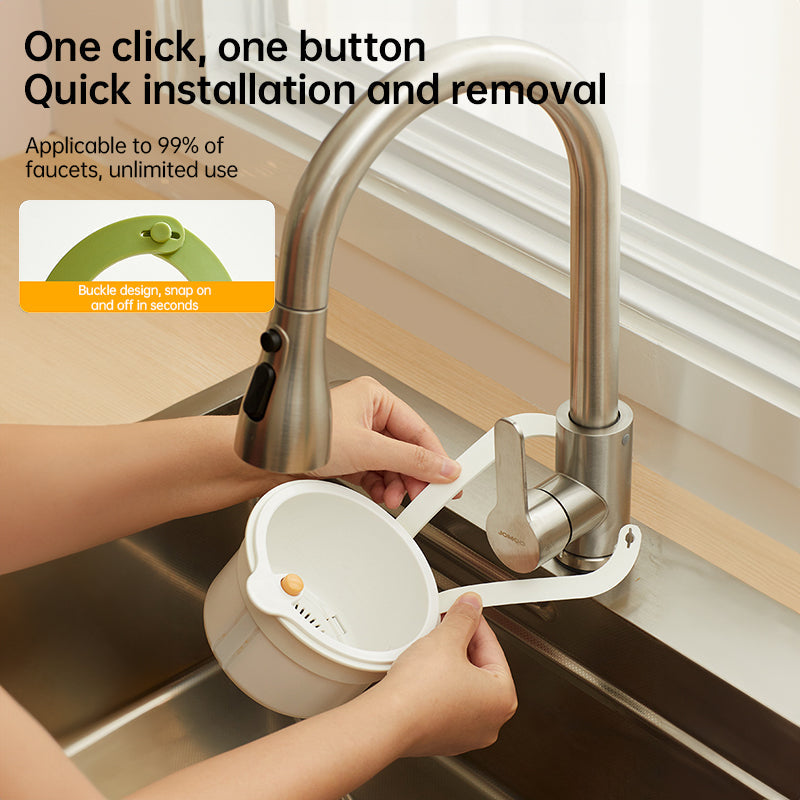 Adjustable Hanging Sink Drain Basket for Kitchen Sink, Food Waste Separator, Filter Basket & Fruit Washing Strainer - Korvel