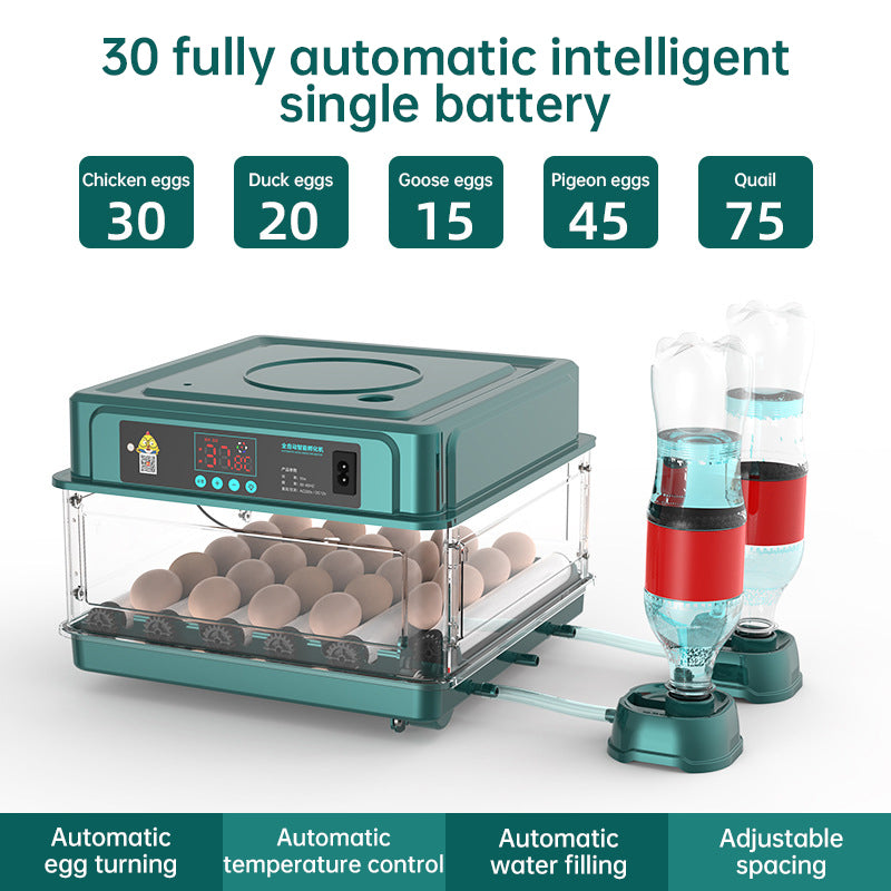 Incubadora de huevos 9-48 con giro automático y control de humedad