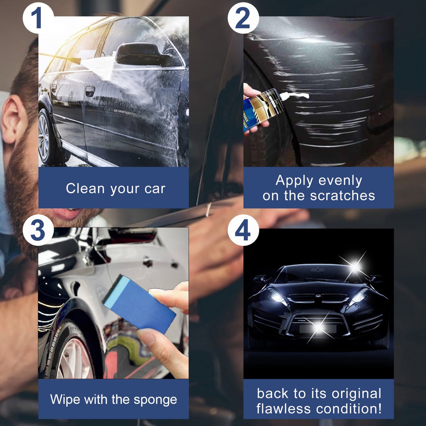 Crema Premium para Reparación de Rayones de Automóviles para Mantenimiento de Vehículos