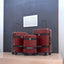 Expandable 3-Piece Luggage Set with Spinner Wheels - Red