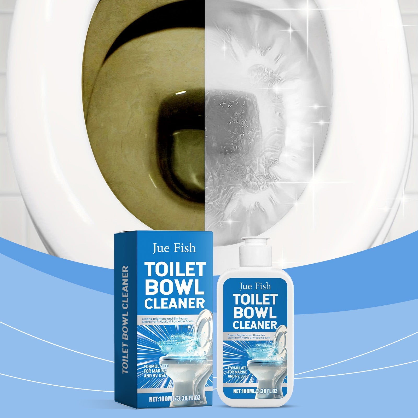 Toilet Stain Remover, Toilet Seat Portable Clean Ceramic Stains And Urine Stains - Korvel