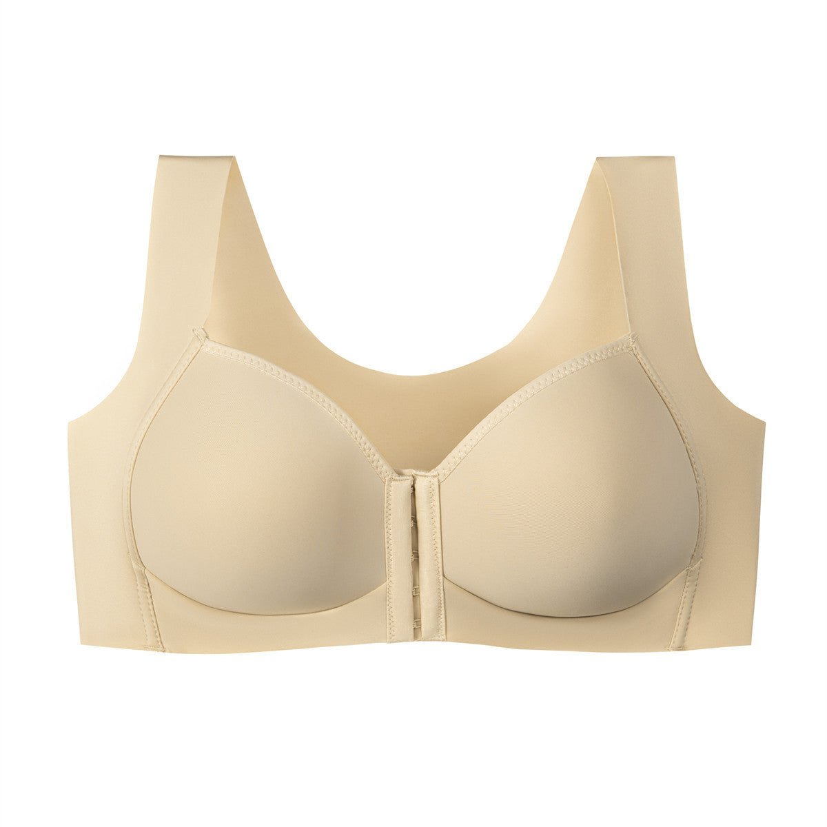 Smooth thin bra front buckle sexy gathering without steel ring adjustment women's underwear - Korvel