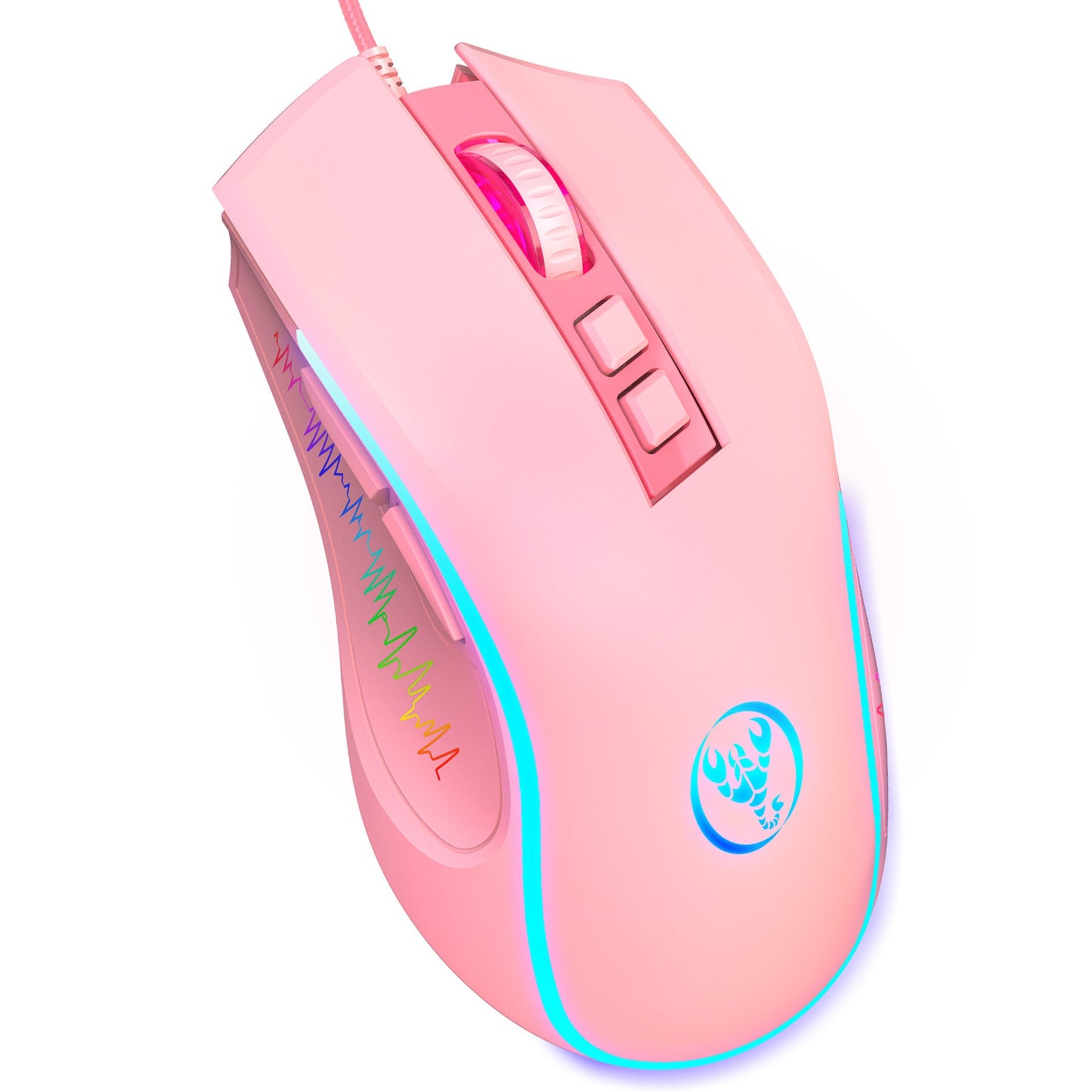 X100 wired gaming mouse with colorful glowing e-sports office mouse adjustable 3600dpi - Korvel