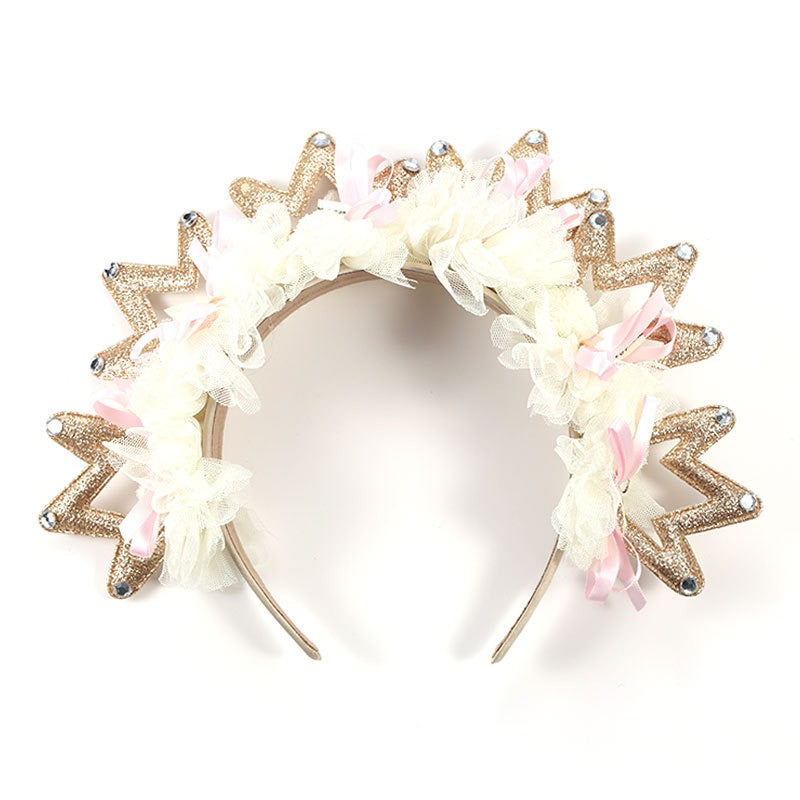Fashionable new fabric crown hairband for women - Korvel