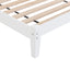 Elegant Twin Bed with Button-Decorated Headboard in White