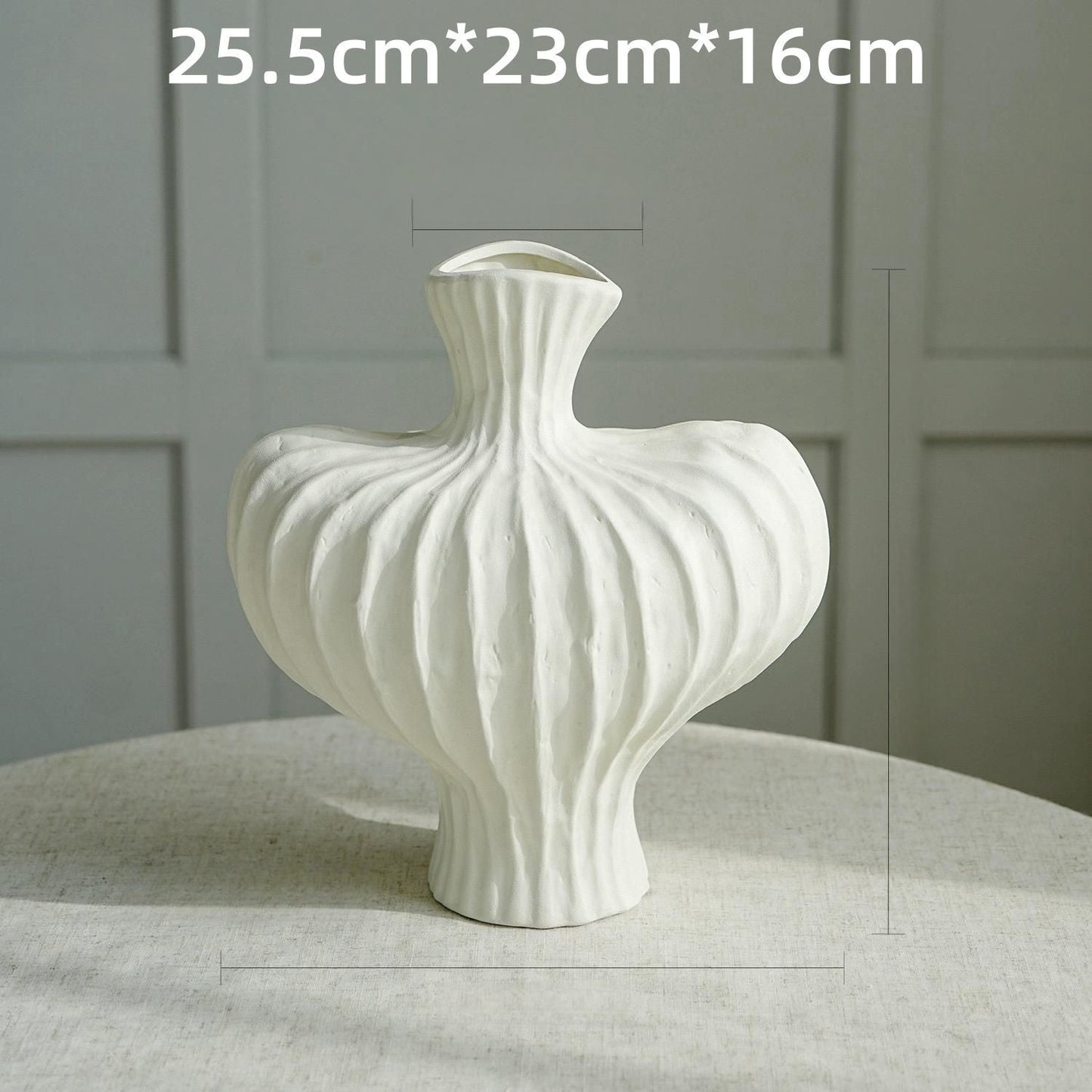 High-End Plastic Imitation Ceramic Vase for Elegant Home Decor