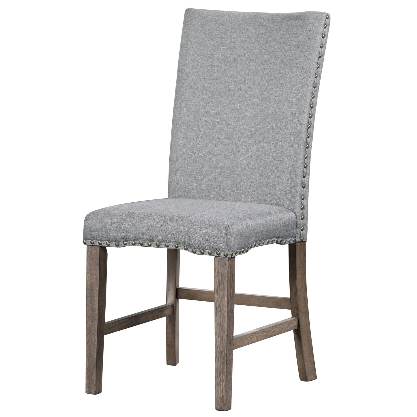Ensemble de salle à manger TOPMAX en bois massif de style mid-century de 7 pièces