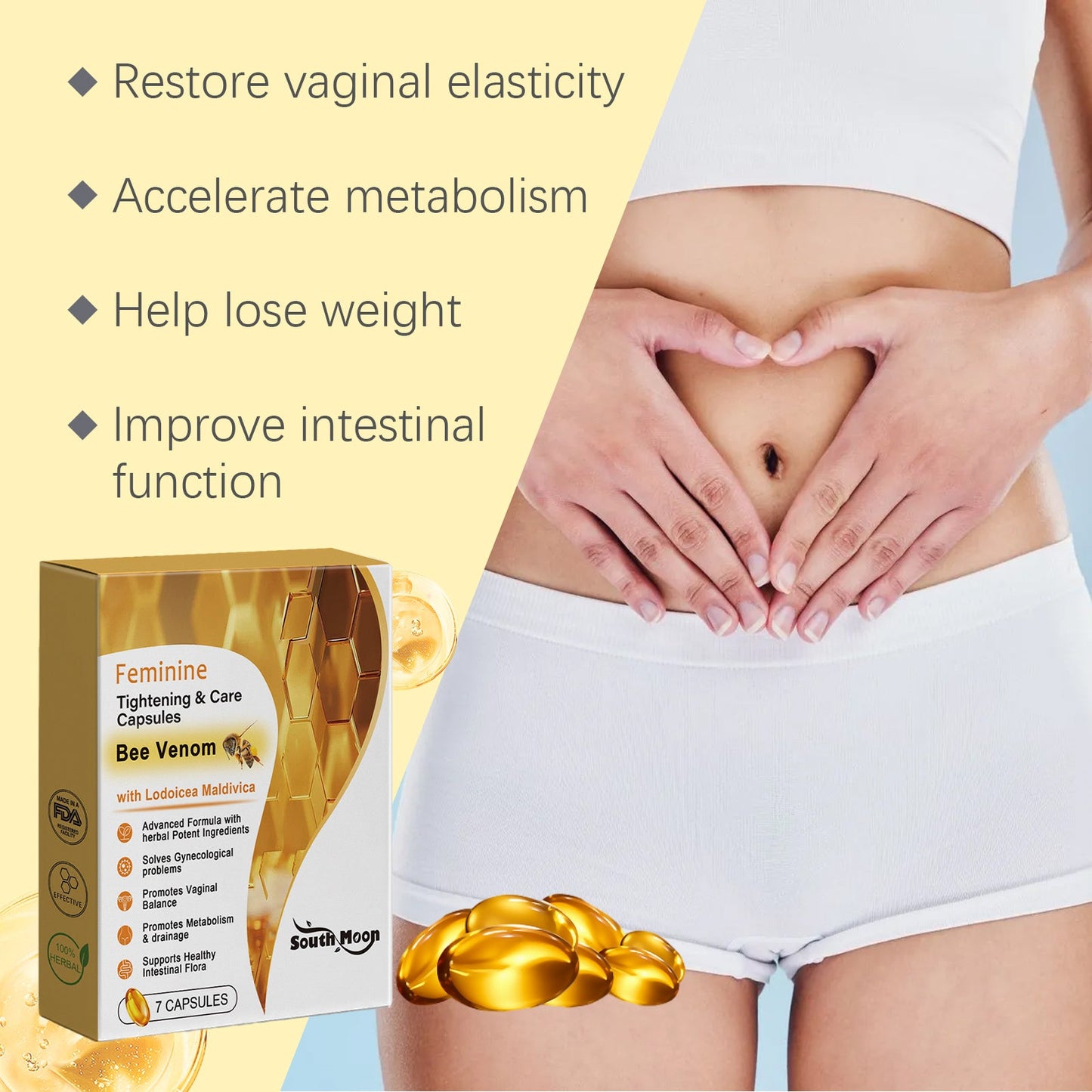 Women's Body Care Capsules Ease Women's Body Care Moisturizing Firming Tender Capsules - Korvel